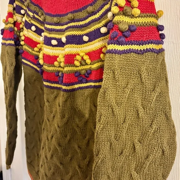 Colorful Women's Crew Neck Sweater - Picture 3 of 16